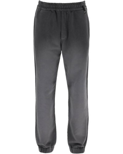 Fendi Joggers In Washed Cotton - Grey