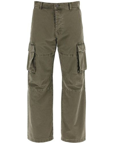Golden Goose Cargo Canvas Trousers For - Green