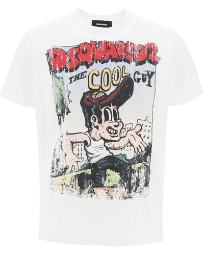 DSquared² T-Shirt With Graphic Print - White