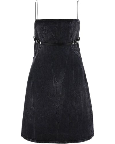Givenchy Short Denim Voyou Dress For - Black