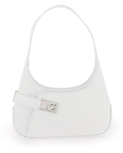 Ferragamo Shoulder Hobo Bag - White