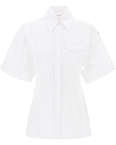 Sportmax "poplin Curved Shirt - White