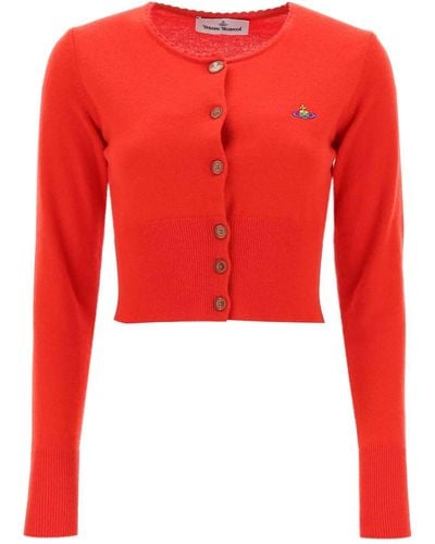 Vivienne Westwood Cardigan Cropped Bea - Rosso