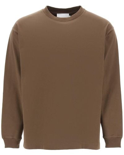 Closed Long-Sleeved T-Shirt - Brown