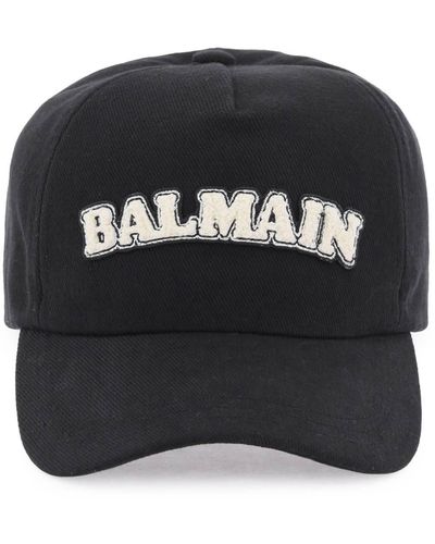 Balmain Terry Logo Baseball Cap - Black