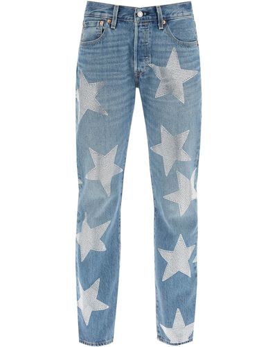 Collina Strada Rhinestone Star Jeans X Levis - Blue