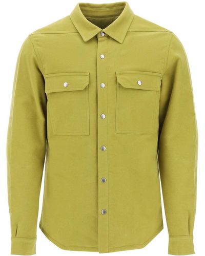Rick Owens 'luxor' Padded Overshirt - Green