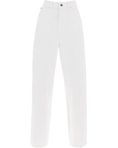 Wardrobe NYC Low-waisted Loose Fit Jeans - White