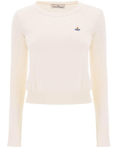 Vivienne Westwood Embroidered Logo Pullover - White