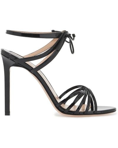 Tom Ford Glossy Sandals With Criss-Cross - Black