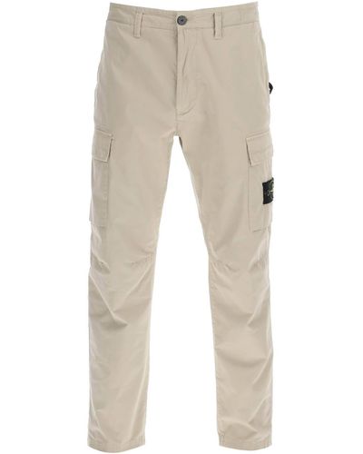 Stone Island Regular Fit Cargo Trousers - Natural