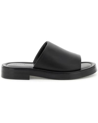 Ferragamo Leather Slides - Black