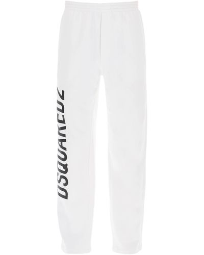 DSquared² Logo Print Sweatpants - White
