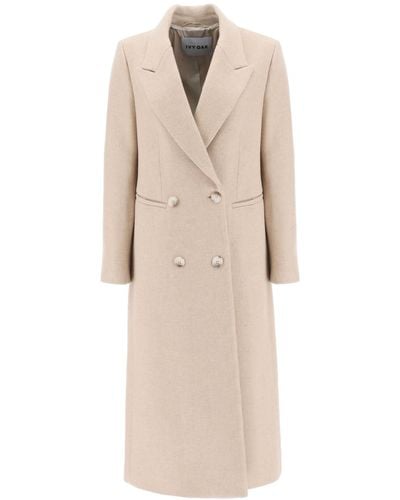 IVY & OAK Cayenne Double-breasted Wool Coat - Natural