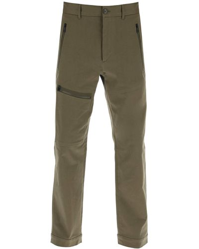 Moncler Stretch Cotton Trousers - Green