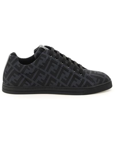 Fendi Ff Knit Sneakers - Black