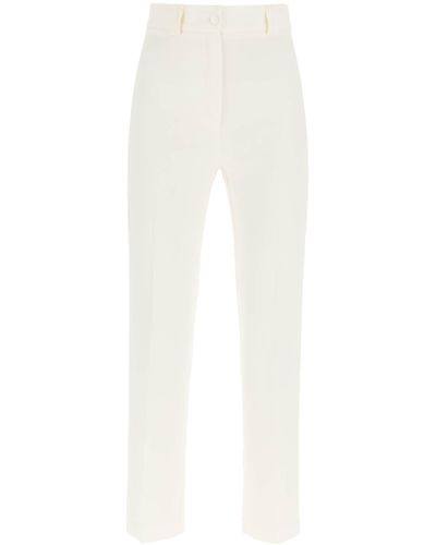 Hebe Studio 'loulou' Cady Trousers - White
