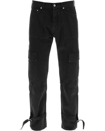 Off-White c/o Virgil Abloh Wave Off Canvas Cargo Trousers - Black