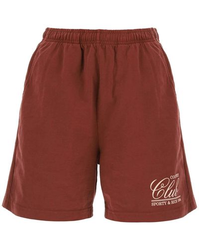 Sporty & Rich Sporty Rich '94 Country Club' Gym Shorts - Red