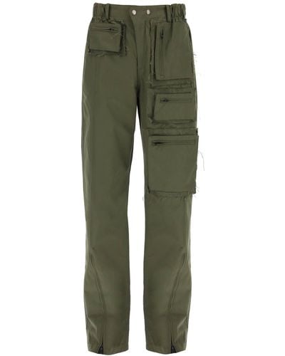 ANDERSSON BELL Cargo Pants With Raw-cut Details - Green