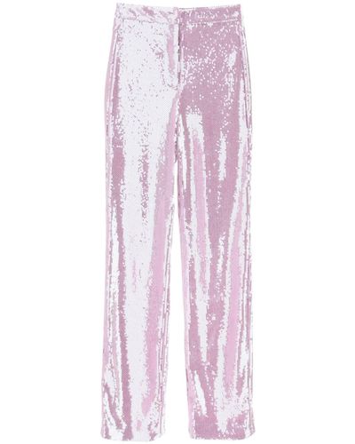 ROTATE BIRGER CHRISTENSEN Rotate 'robyana' Sequined Trousers - Pink