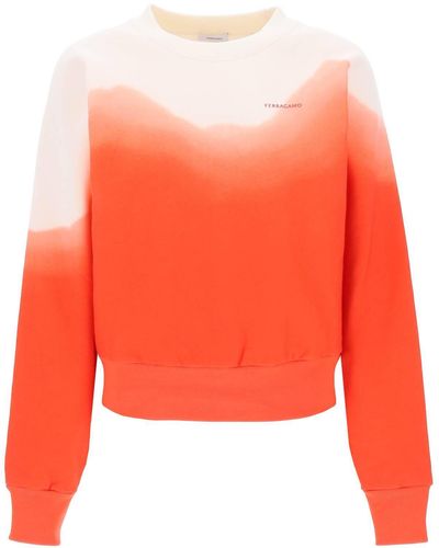 Ferragamo Dip-Dye Effect Sweatshirt - Orange