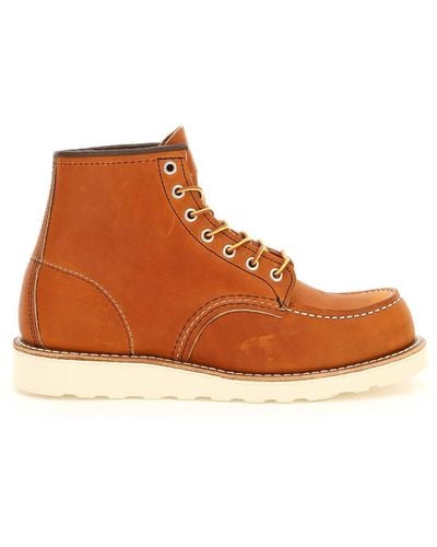 Red Wing Wing Shoes Classic Moc Ankle Boots - Orange