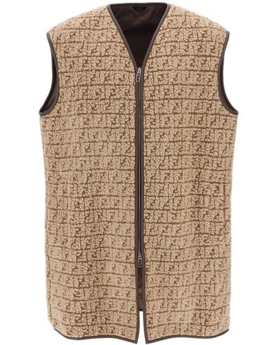 Fendi Ff Teddy Maxi Vest - Brown