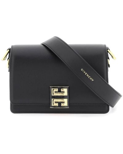 Givenchy Medium '4g' Box Leather Crossbody Bag - Black