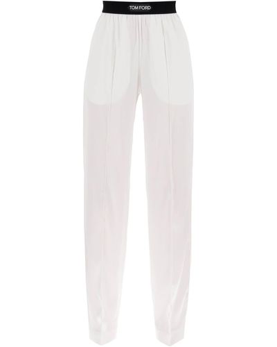 Tom Ford Silk Pyjama Pants - White