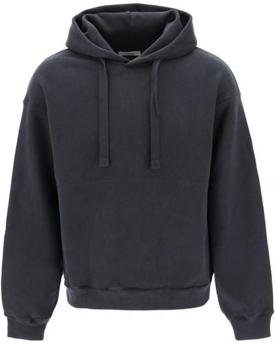 Lemaire Hoodie In Fleece Back Cotton - Gray
