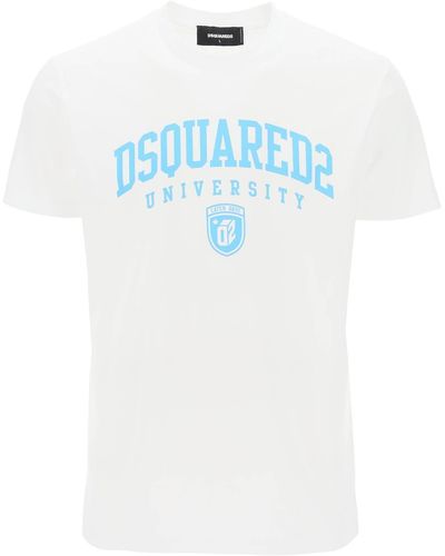 DSquared² University Print T Shirt - Blue