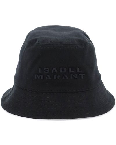 Isabel Marant Cappello bucket con logo ricamato - Nero