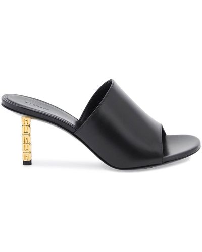 Givenchy G Cube Leather Mules - Black