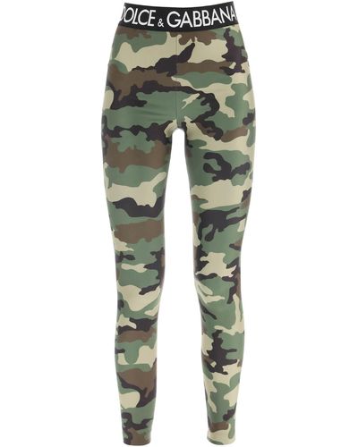 Dolce & Gabbana Camouflage leggings - Green