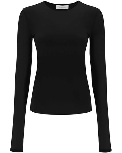 Sportmax Stretch Jersey Long-Sleeved T-Shirt - Black