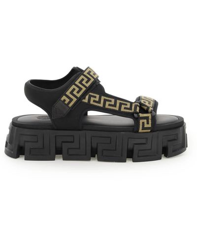 Versace 'la Greca' Sandals - Black