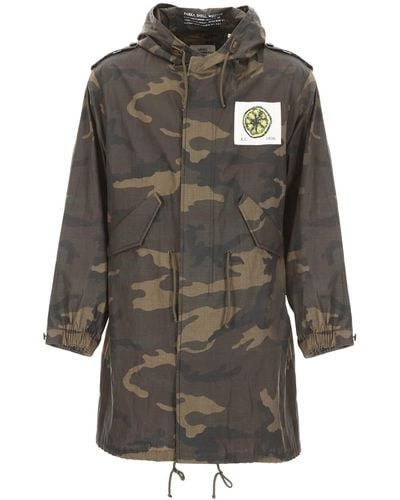 Kent & Curwen The Stone Roses Camouflage Parka - Green