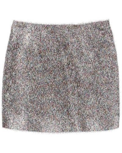 Blazé Milano Blaze Milano Lurex Mini Skirt - Grey
