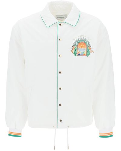Casablancabrand Triomphe D' Padded Blouson Jacket - White