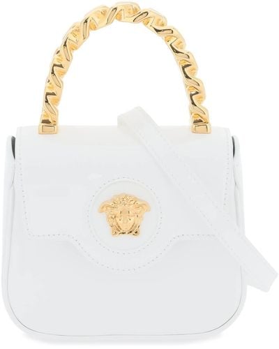 Versace Mini Bag 'La Medusa' In Vernice - Bianco