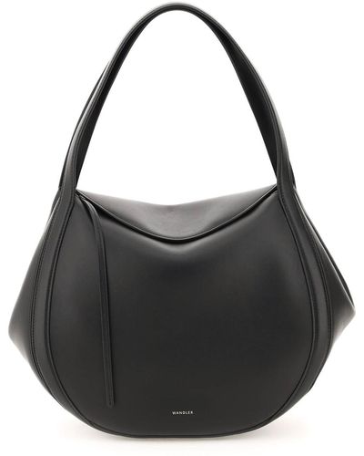 Wandler Leather Lin Shoulder Bag - Black