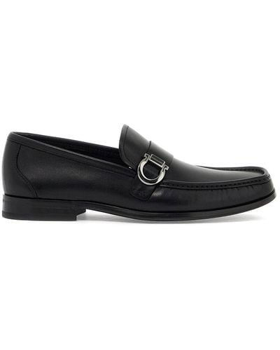 Ferragamo Smooth Leather Loafers - Black