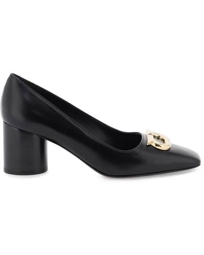 Ferragamo Salvatore New Gancini Court Shoes - Black