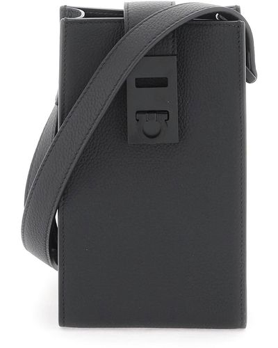 Ferragamo Mini Shoulder Bag With Strap - Gray