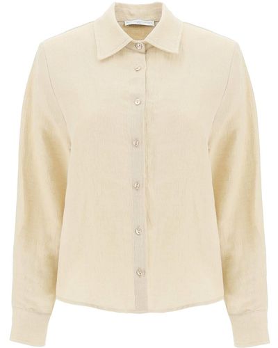 MVP WARDROBE 'Malibu' Cotton Linen Shirt - Natural