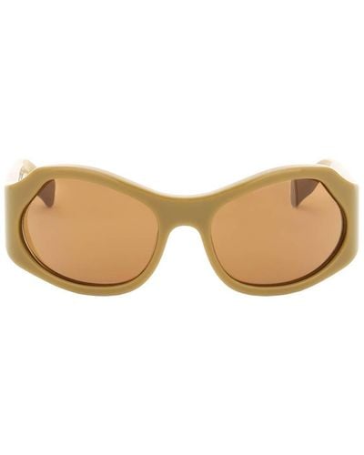 Ferragamo Salvatore Oval Sunglasses - Natural