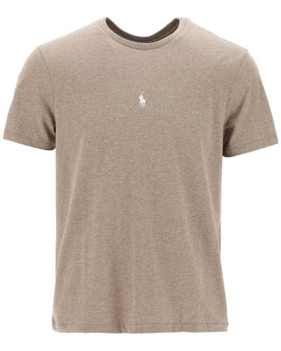 Polo Ralph Lauren T Shirt Girocollo Custom Slim Fit - Neutro