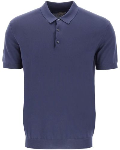 Baracuta Cotton Knit Polo Shirt - Blue