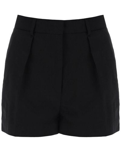 Sportmax Cotton Gabardine Shorts For - Black